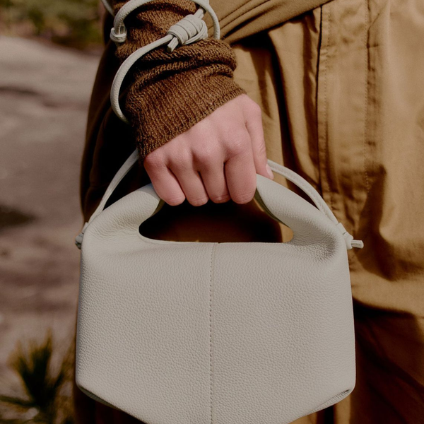 Minimalist Beige Textured Leather Handbag for Everyday Elegance