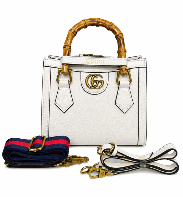 G-C Bamboo Edition Handbag - White
