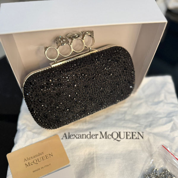 Mc-Queen Skull Knuckle Embellished Clutch - 3 Colors