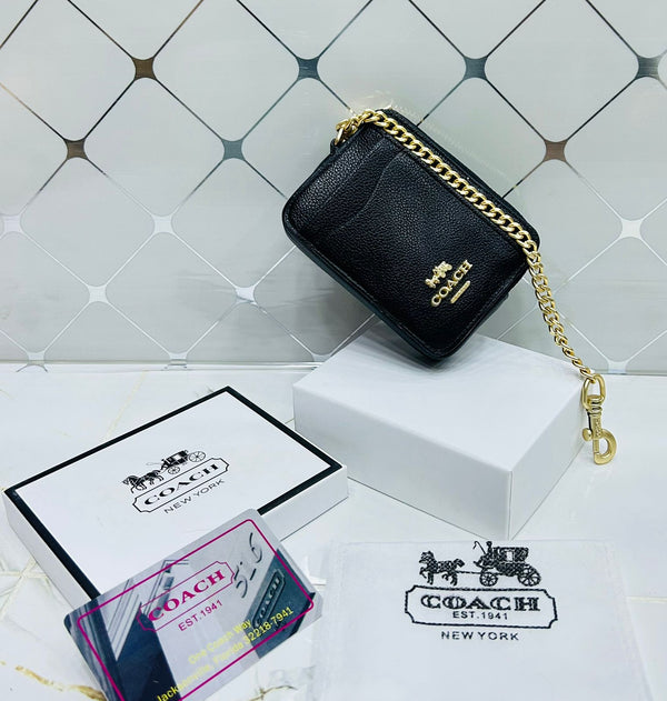 C-CH Signature Canvas Zip Card Case - 6 Colors